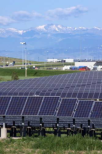 Solar panels near Denver International Airport
