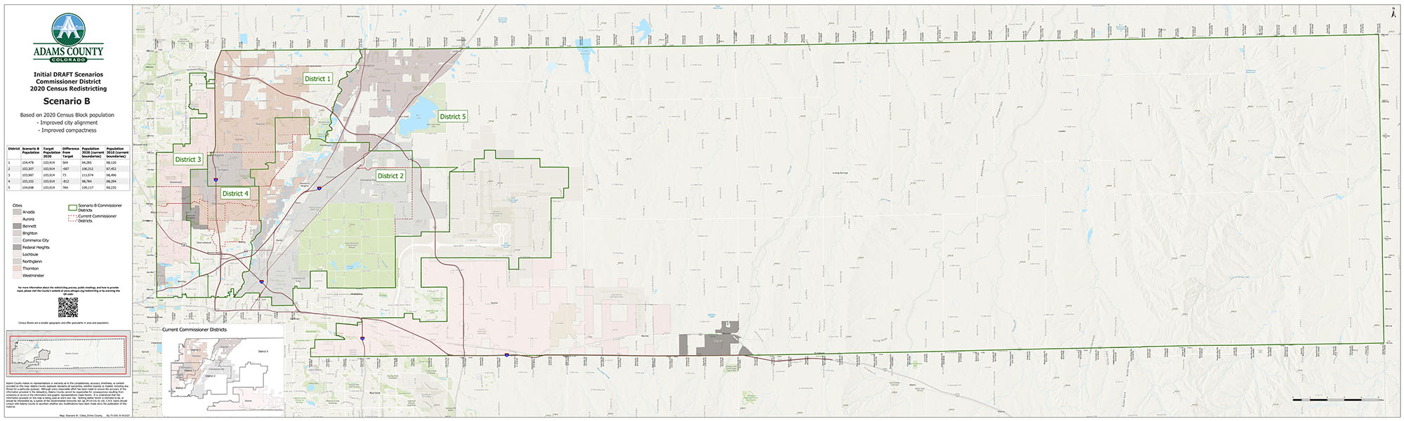 Scenario B map - entire county to eastern border