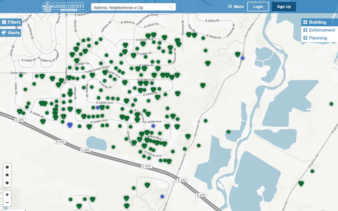 Todd Creek code enforcement area map